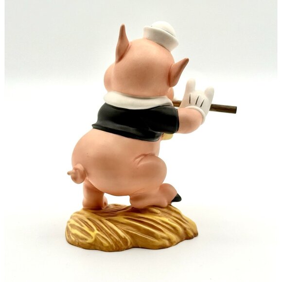 Rare WDCC Three Little Pigs Pfeiffer Pig Eldest Son Straw Ceramic Figure Disney - Picture 3 of 5